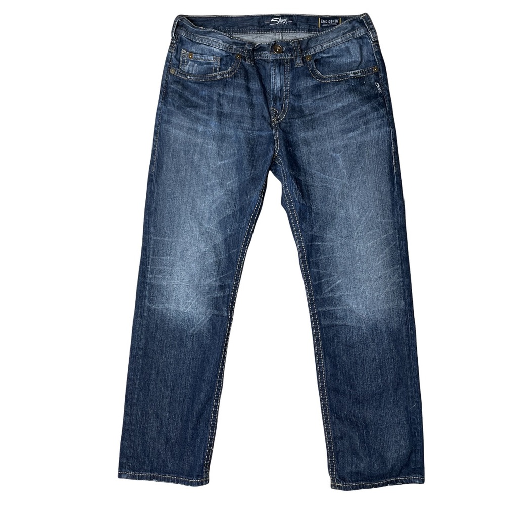 Silver Jeans Grayson Men's 31X30 Dark Wash Straight Leg Stretch Denim Jeans